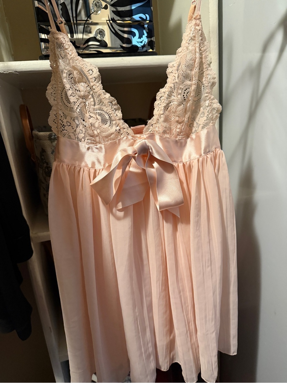 Victoria’s Secret pink babydoll slip